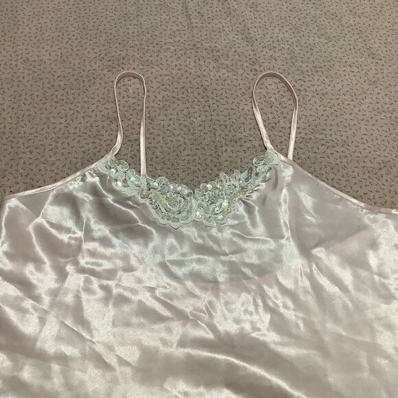 Vintage Princesscore Coquette Romantic Pink Lace Cami and Robe Sleep Set Medium - Picture 10 of 12